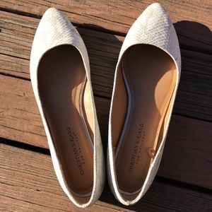 Christian Siriano Snakeskin Flats